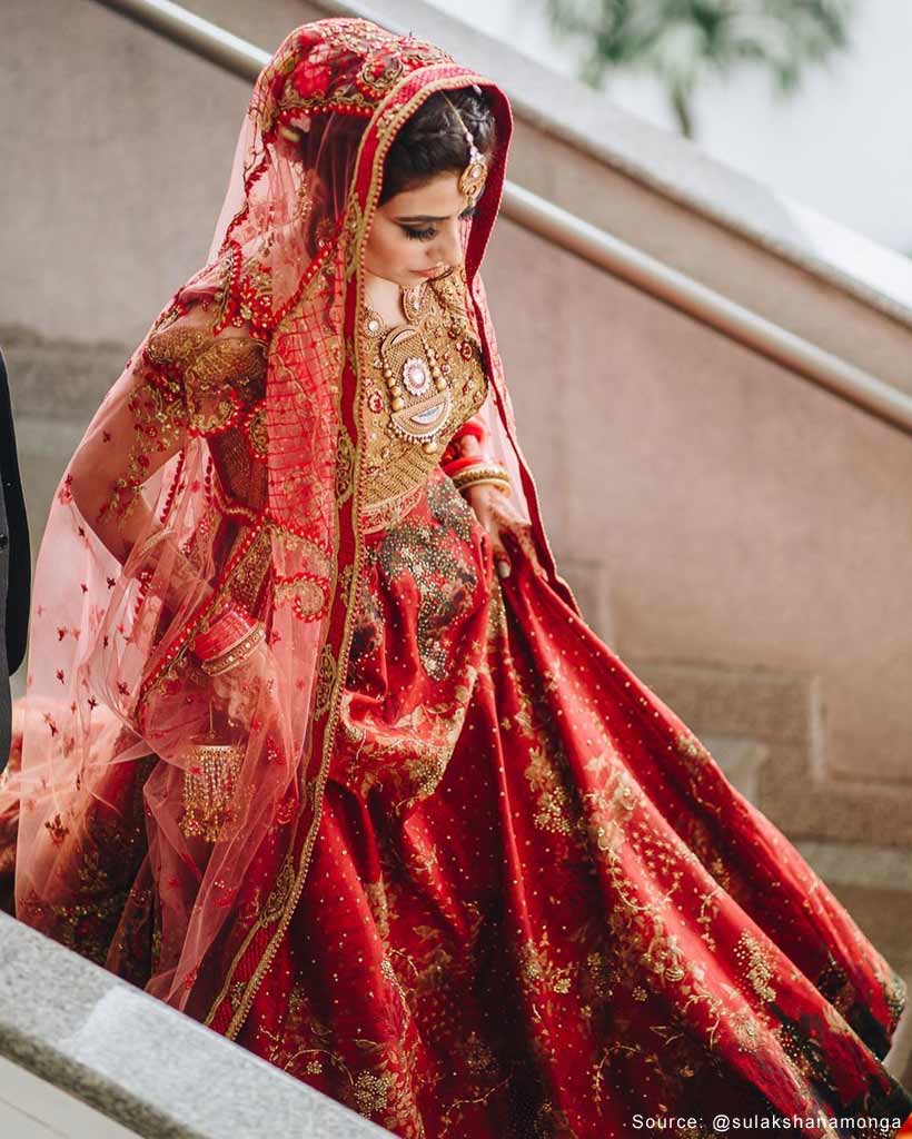 Dolly J red lehenga with cape – Kuro Clothing India